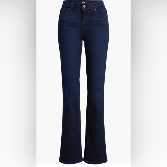 PAIGE Manhattan High-Rise Bootcut Denim Jeans, Sz 25 - Picture 7 of 11